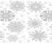 Printable christmas for adults snowflakes background coloring pages
