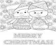 Printable christmas for adults snowmen patterned merry coloring pages
