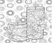 Printable christmas for adults candles coloring pages
