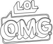 Printable LOL OMG Logo coloring pages