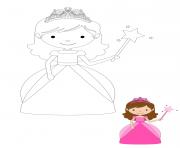 Printable Baby Princess coloring pages