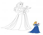 Printable Princess Aurora from Sleeping Beauty coloring pages