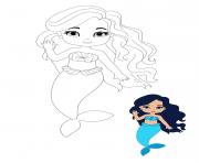 Printable Mermaid Princess coloring pages