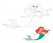Printable Mermaid Ariel coloring pages