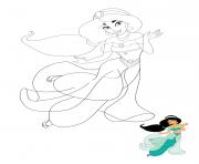Printable Princess Jasmine coloring pages