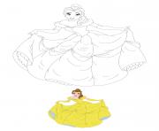 Printable Disney Princess Belle coloring pages