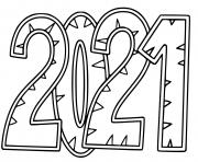 Printable 2021 happy new year coloring pages