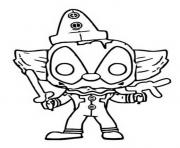 Printable funko pop marvel deadpool clown coloring pages