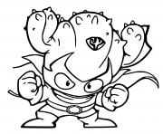 Coloring page Superthings Kazoom Kids - Superzings 8 : Smash Crash - K.05 -  Bad Party 7