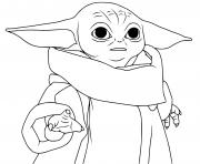 Printable grogu baby yoda the child coloring pages