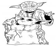 Printable star wars baby yoda kids coloring pages
