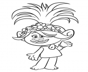 Trolls 2 Queen Poppy Coloring page Printable