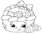 Printable kids easter basket cheerful coloring pages