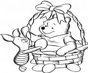 Printable winnie and piglet easter coloring pages