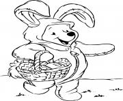 Printable winnie the pooh disney easter coloring pages