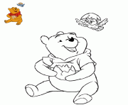 Printable winnie the pooh happy easter coloring pages