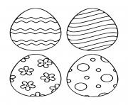 Printable easter egg patterned coloring pages