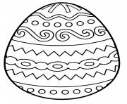 Printable simple egg easter coloring pages
