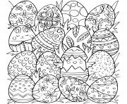 Printable easter eggs coloring pages