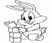 Printable bunny baby looney tunes coloring pages