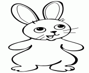 Printable Bunny Rabbit for kids coloring pages