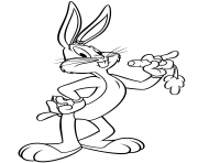 Printable bugs bunny with carrot rabbit coloring pages