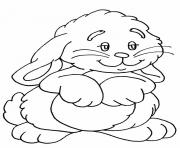 Printable bunny preschool coloring pages