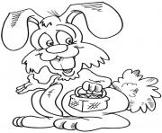 Printable rabbit bunny special easter coloring pages
