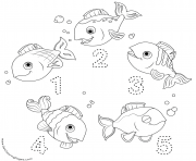 Printable CoComelon Numbers 12345 coloring pages