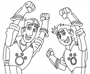 Printable Wild Kratts happy winner coloring pages