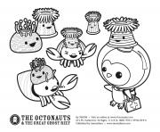 Printable anemone hat party octonauts coloring pages