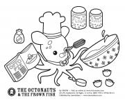 Printable baking with professor inkling octonauts coloring pages