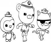 Printable captain barnacles kwazii en action coloring pages