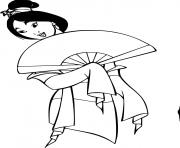 Printable mulan traditional clothing coloring pages