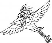 Printable Ono Egret Flying coloring pages