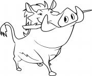 Printable Pumbaa from Lion Guard coloring pages