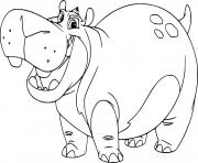 Printable Beshte Hippo coloring pages