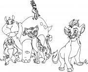 Printable Lion Guard Members coloring pages
