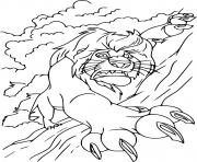 Printable Mufasa Fell off the Cliff coloring pages
