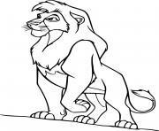 Printable Simba on the Hill coloring pages