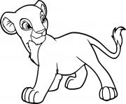 Printable Young Nala Lion coloring pages