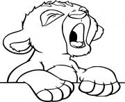 Printable Cute Baby Simba coloring pages