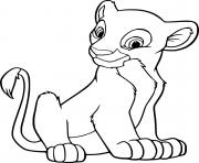 Printable Nala Sits on the Ground coloring pages