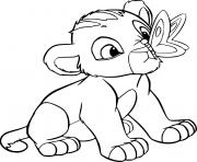 Printable A Butterfly on Simbas Nose coloring pages