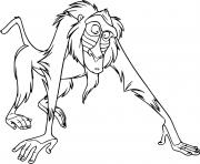 Printable Rafiki the Baboon coloring pages