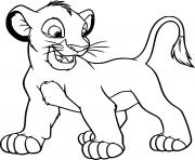 Printable Young Simba Roaring coloring pages