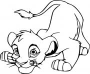 Printable Simba Learn to Hunt coloring pages