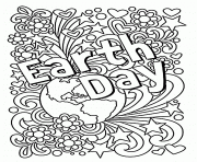 Printable earth day doodle coloring pages