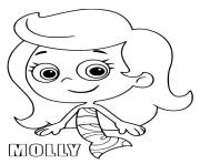 Printable molly cute bubble guppies coloring pages