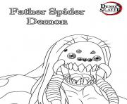 Printable Daemon Father Spider demon demon slayer coloring pages